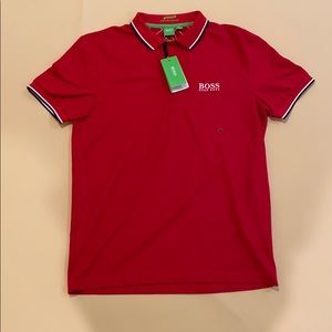 NEW Hugo Boss Polo T-shirt Red sz M NEVER WORN